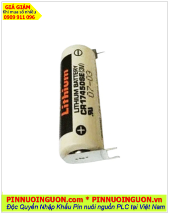 Sanyo CR17450SE (chân thép 3 chấu hàn); Pin nuôi nguồn Sanyo CR17450SE lithium 3v 2200mAh /Xuất xứ Nhật